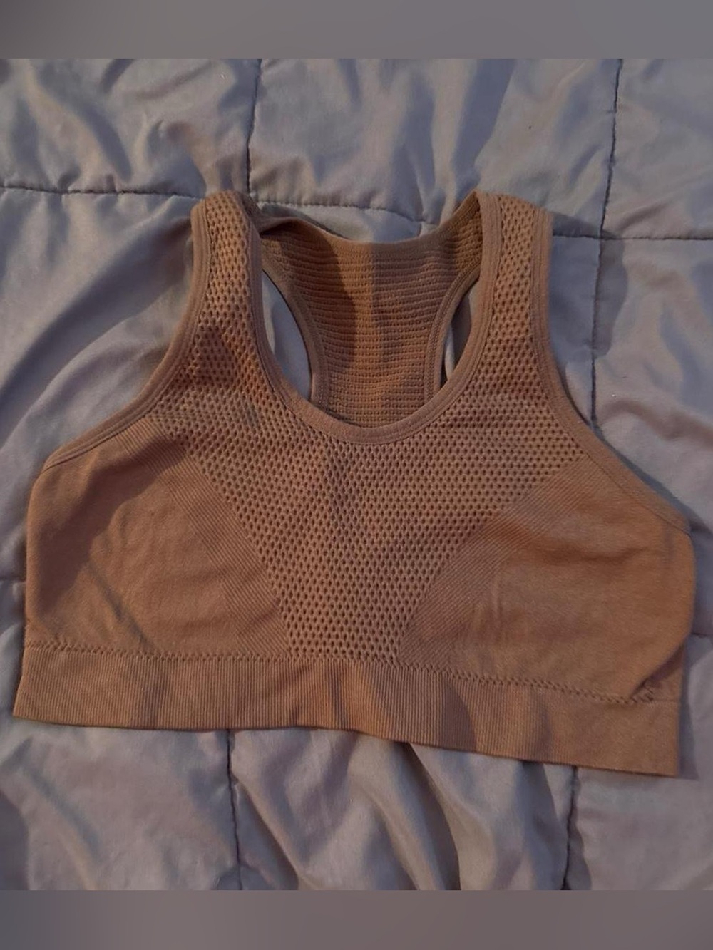 Seamless brown Racerback Sports Bra